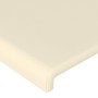 Estructura de cama con cabecero cuero sintético crema 80x200 cm