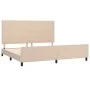 Cappuccino synthetic leather headboard bed frame 200x200cm by , Beds and slatted bases - Ref: Foro24-3125474, Price: 230,08 €...