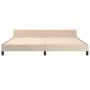 Cappuccino synthetic leather headboard bed frame 200x200cm by , Beds and slatted bases - Ref: Foro24-3125474, Price: 230,08 €...