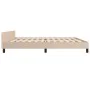 Cappuccino synthetic leather headboard bed frame 200x200cm by , Beds and slatted bases - Ref: Foro24-3125474, Price: 230,08 €...