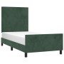 Dark green velvet bed frame with headboard 80x200 cm by , Beds and slatted bases - Ref: Foro24-3125602, Price: 137,40 €, Disc...