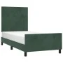 Dark green velvet bed frame with headboard 80x200 cm by , Beds and slatted bases - Ref: Foro24-3125602, Price: 141,79 €, Disc...