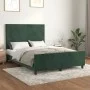 Dunkelgrüner Samtbettrahmen mit Kopfteil 140x190 cm von , Betten und Lattenroste - Ref: Foro24-3125815, Preis: 207,43 €, Raba...