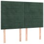 Dark green velvet bed frame with headboard 140x190 cm by , Beds and slatted bases - Ref: Foro24-3125815, Price: 210,18 €, Dis...