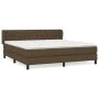Box spring bed with dark brown fabric mattress 160x200 cm by , Beds and slatted bases - Ref: Foro24-3126496, Price: 524,18 €,...
