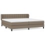 Box spring bed with taupe gray fabric mattress 200x200 cm by , Beds and slatted bases - Ref: Foro24-3126593, Price: 649,12 €,...