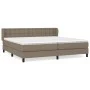 Box spring bed with taupe gray fabric mattress 200x200 cm by , Beds and slatted bases - Ref: Foro24-3126593, Price: 651,50 €,...