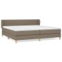 Box spring bed with taupe gray fabric mattress 200x200 cm by , Beds and slatted bases - Ref: Foro24-3126913, Price: 635,96 €,...
