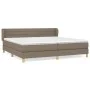 Cama box spring con colchón tela gris taupe 200x200 cm de , Camas y somieres - Ref: Foro24-3126913, Precio: 635,24 €, Descuen...