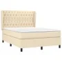 Box spring bed with cream fabric mattress 140x200 cm by , Beds and slatted bases - Ref: Foro24-3128210, Price: 549,36 €, Disc...