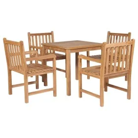 5-piece solid teak wood outdoor dining set by vidaXL, Garden sets - Ref: Foro24-44999, Price: 815,32 €, Discount: %