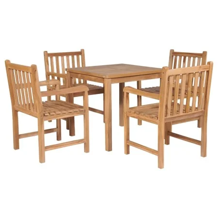 5-teiliges Outdoor-Essset aus massivem Teakholz von vidaXL, Gartensets - Ref: Foro24-44999, Preis: 815,30 €, Rabatt: %