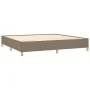 Box spring bed with taupe gray fabric mattress 200x200 cm by , Beds and slatted bases - Ref: Foro24-3128633, Price: 735,06 €,...