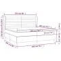 Box spring bed with taupe gray fabric mattress 200x200 cm by , Beds and slatted bases - Ref: Foro24-3128633, Price: 735,06 €,...