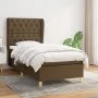 Box spring bed with dark brown fabric mattress 80x200 cm by , Beds and slatted bases - Ref: Foro24-3128720, Price: 356,12 €, ...