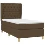 Box spring bed with dark brown fabric mattress 80x200 cm by , Beds and slatted bases - Ref: Foro24-3128720, Price: 356,12 €, ...