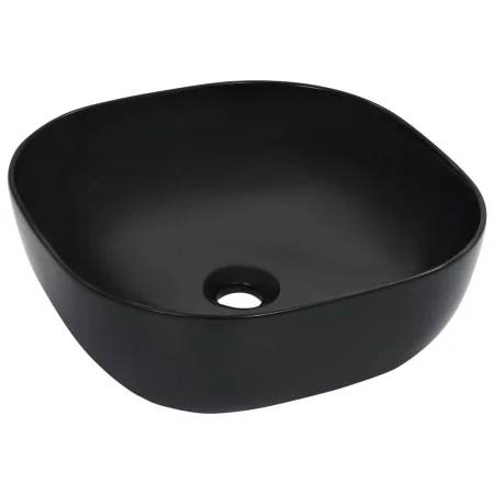Lavabo 42,5x42,5x14,5 cm cerámica negro de vidaXL, Lavabos - Ref: Foro24-143918, Precio: 69,12 €, Descuento: %