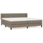 Box spring bed with taupe gray fabric mattress 200x200 cm by , Beds and slatted bases - Ref: Foro24-3130061, Price: 646,44 €,...