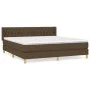 Box spring bed with dark brown fabric mattress 180x200 cm by , Beds and slatted bases - Ref: Foro24-3130532, Price: 561,43 €,...