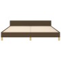 Estructura de cama con cabecero de tela marrón 180x200 cm de , Camas y somieres - Ref: Foro24-3124914, Precio: 217,57 €
