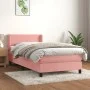 Box spring bed with pink velvet mattress 90x190 cm by , Beds and slatted bases - Ref: Foro24-3130816, Price: 311,77 €, Discou...