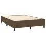 Box spring bed with dark brown fabric mattress 140x200 cm by , Beds and slatted bases - Ref: Foro24-3131756, Price: 492,94 €,...