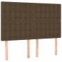 Box spring bed with dark brown fabric mattress 140x200 cm by , Beds and slatted bases - Ref: Foro24-3131756, Price: 492,94 €,...
