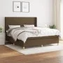 Box spring bed with dark brown fabric mattress 180x200 cm by , Beds and slatted bases - Ref: Foro24-3131852, Price: 606,80 €,...