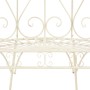 Banco de jardín metal blanco envejecido 95 cm