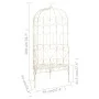 Banco de jardín metal blanco envejecido 95 cm de vidaXL, Bancos de jardín - Ref: Foro24-45432, Precio: 207,53 €, Descuento: %