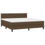 Boxspringbett mit LED-Matratze dunkelbrauner Stoff 160x200 cm von , Betten und Lattenroste - Ref: Foro24-3133008, Preis: 501,...