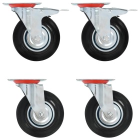 Swivel wheels 4 units 125 mm by vidaXL, Material handling - Ref: Foro24-143458, Price: 35,03 €, Discount: %