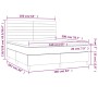 Box spring bed mattress LED lights dark brown fabric 160x200cm by , Beds and slatted bases - Ref: Foro24-3134968, Price: 561,...
