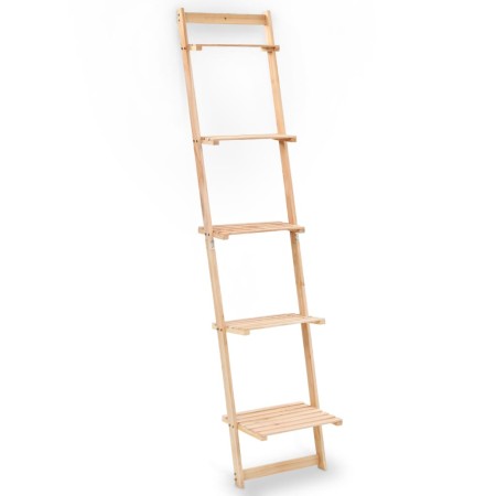 Leiter-Wandregal aus Zedernholz, 41,5 x 30 x 176 cm von vidaXL, Bücherregale und Regale - Ref: Foro24-246438, Preis: 56,28 €,...