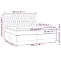 Box spring bed with mattress and LED lights taupe gray fabric 200x200 cm by , Beds and slatted bases - Ref: Foro24-3135705, P...