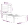 Estructura de cama sin colchón madera maciza blanco 90x200 cm