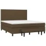 Box spring bed with dark brown fabric mattress 180x200 cm by , Beds and slatted bases - Ref: Foro24-3136456, Price: 629,33 €,...