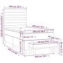 Box spring bed with taupe gray fabric mattress 100x200 cm by , Beds and slatted bases - Ref: Foro24-3136657, Price: 399,69 €,...