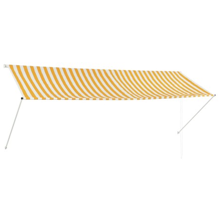 Einziehbare Markise 350x150 cm gelb und weiß von vidaXL, Markisen - Ref: Foro24-143756, Preis: 65,55 €, Rabatt: %