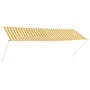 Einziehbare Markise 350x150 cm gelb und weiß von vidaXL, Markisen - Ref: Foro24-143756, Preis: 64,55 €, Rabatt: %