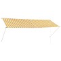 Toldo retráctil 350x150 cm amarillo y blanco de vidaXL, Toldos - Ref: Foro24-143756, Precio: 65,55 €, Descuento: %