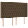 Cama box spring colchón luces LED tela marrón oscuro 160x200cm de , Camas y somieres - Ref: Foro24-3138568, Precio: 619,42 €,...