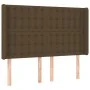 Box spring bed mattress LED lights dark brown fabric 140x190 cm by , Beds and slatted bases - Ref: Foro24-3139192, Price: 507...