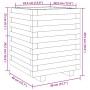 Jardinera madera maciza de abeto Douglas 40x40x49,5 cm