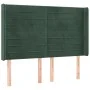Box spring bed with mattress and LED dark green velvet 140x200cm by , Beds and slatted bases - Ref: Foro24-3139628, Price: 50...