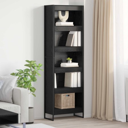Estantería para libros 2 pcs Roble Negro 80 x 30 x 155 cm en Librerías y estanterías | Comprar online en Foro24