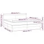 Box spring bed with taupe gray fabric mattress 200x200 cm by , Beds and slatted bases - Ref: Foro24-3139925, Price: 630,54 €,...