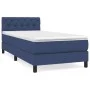 Box spring bed with blue fabric mattress 80x200 cm by , Beds and slatted bases - Ref: Foro24-3140255, Price: 290,78 €, Discou...