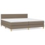 Cama box spring con colchón tela gris taupe 200x200 cm de , Camas y somieres - Ref: Foro24-3140725, Precio: 632,91 €, Descuen...