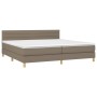 Cama box spring con colchón tela gris taupe 200x200 cm de , Camas y somieres - Ref: Foro24-3140725, Precio: 632,91 €, Descuen...